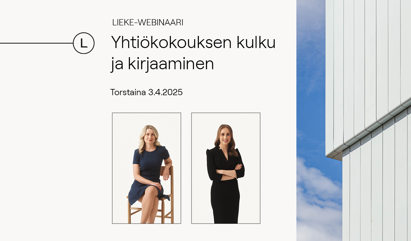 LIEKE-webinaari Yhtiökokouksen kulku ja kirjaaminen