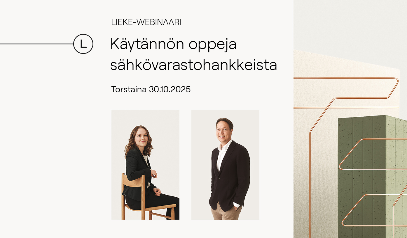 LIEKE-webinaari 30.10. Käytännön oppeja sähkövarastohankkeista